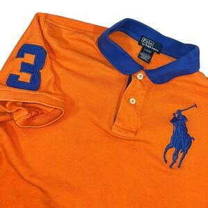 Polo Ralph Lauren Orange Blue Big Pony Polo Shirt XL(18-20) Boys
